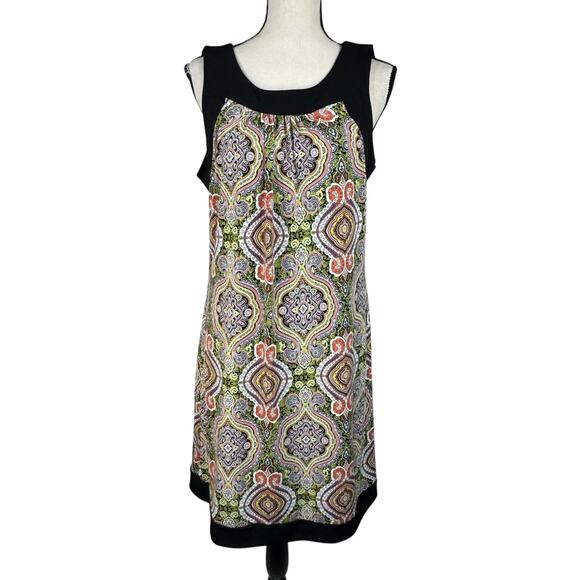 Style & Co Medium Shift Dress Geometric Sleeveless Stretch Knee Length Pullover - Picture 1 of 7